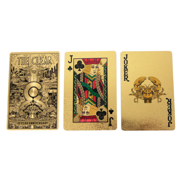 The Clear playing cards front and back
