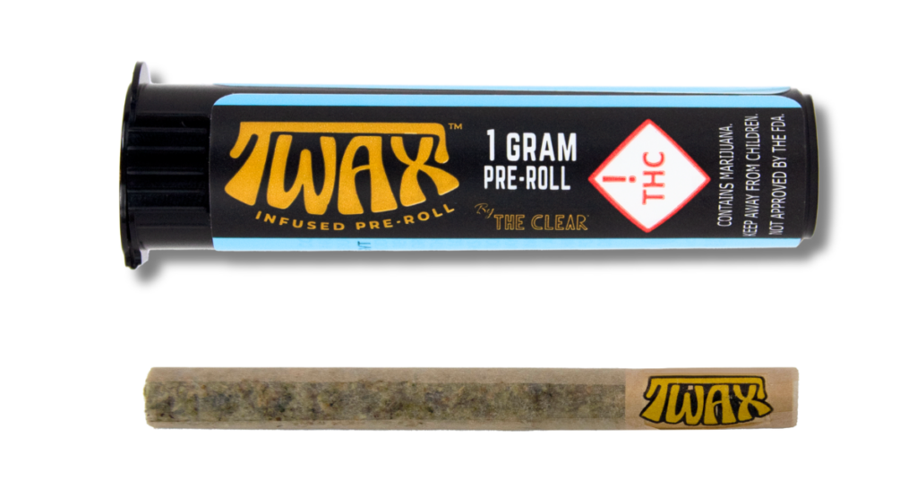 TWAX 1G infused pre-roll joint and tube
