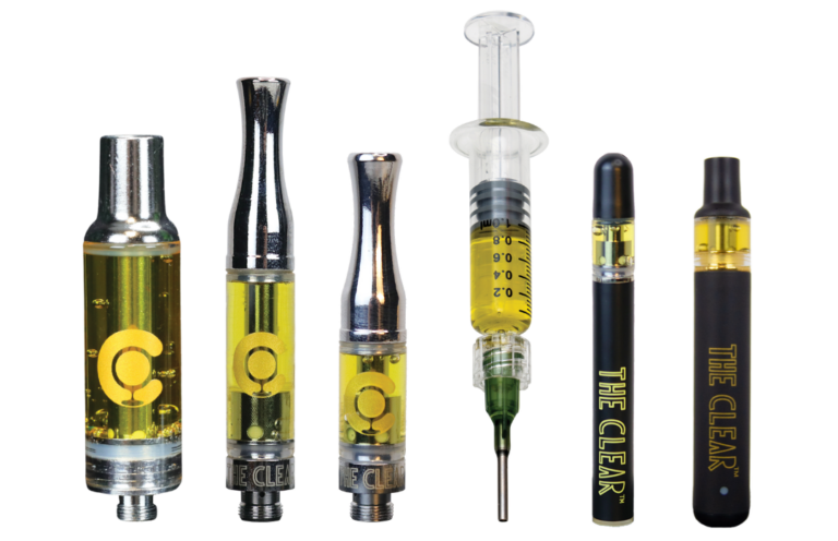 Various concentrate cartridges from The Clear's Elite Line