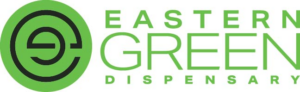 Eastern Green Dispensary logo - green and black circular E monogram beside the Eastern Green Dispensary wordmark, Voorhees Township, New Jersey