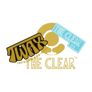The Clear, TWAX and The Clear EFX die-cut stickers