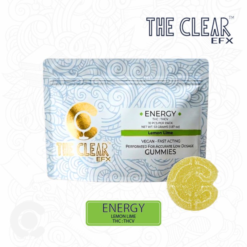 The Clear EFX Energy THCV gummies, Lemon Lime flavor