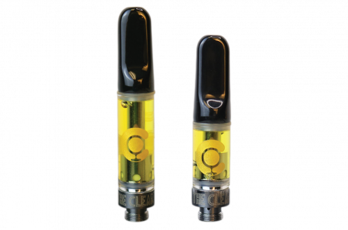 The Clear’s Classic 2:1 THC and CBD distillate cartridges. Each vape cart contains CBD isolate and THC distillate.