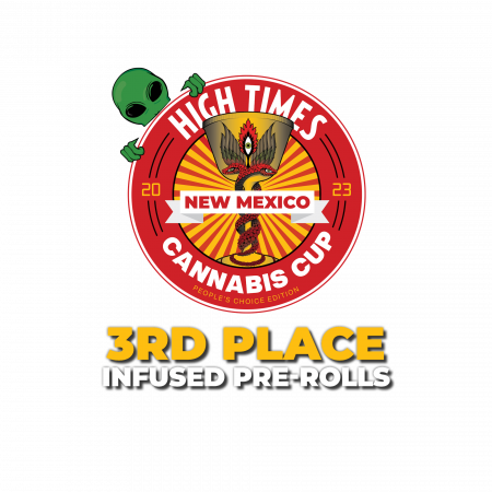 High Times Cannabis Cup New Mexico 2023 TWAX Minis third place award best infused preroll